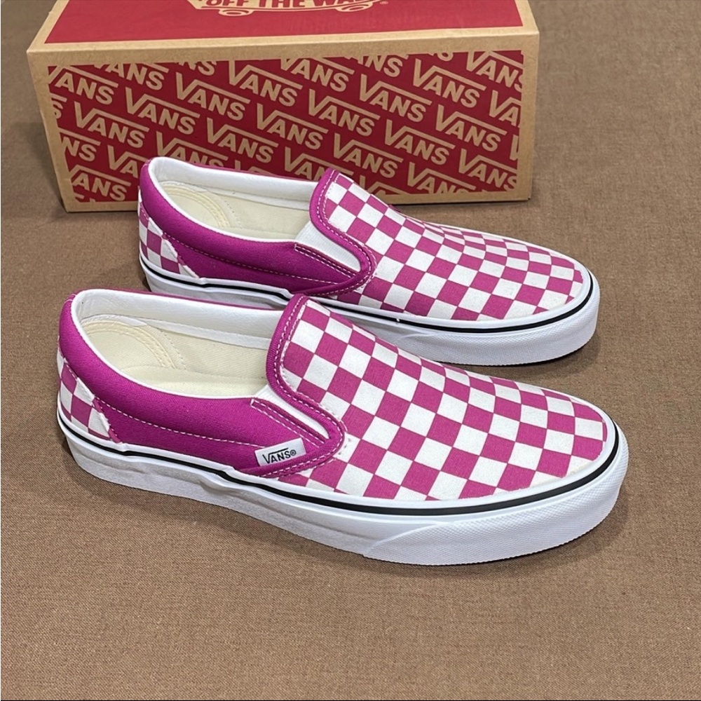 Vans Classic Slip-On Checkerboard Fuchsia